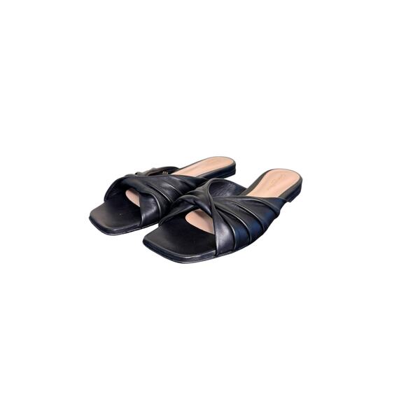 Gianvito Rossi NIB Selene Flat Sandal in Black Size 39.5 - Picture 5 of 13